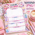 Clear the Noise Daily Reset Notepad PNG | Brain Dump & Productivity Planner Printable