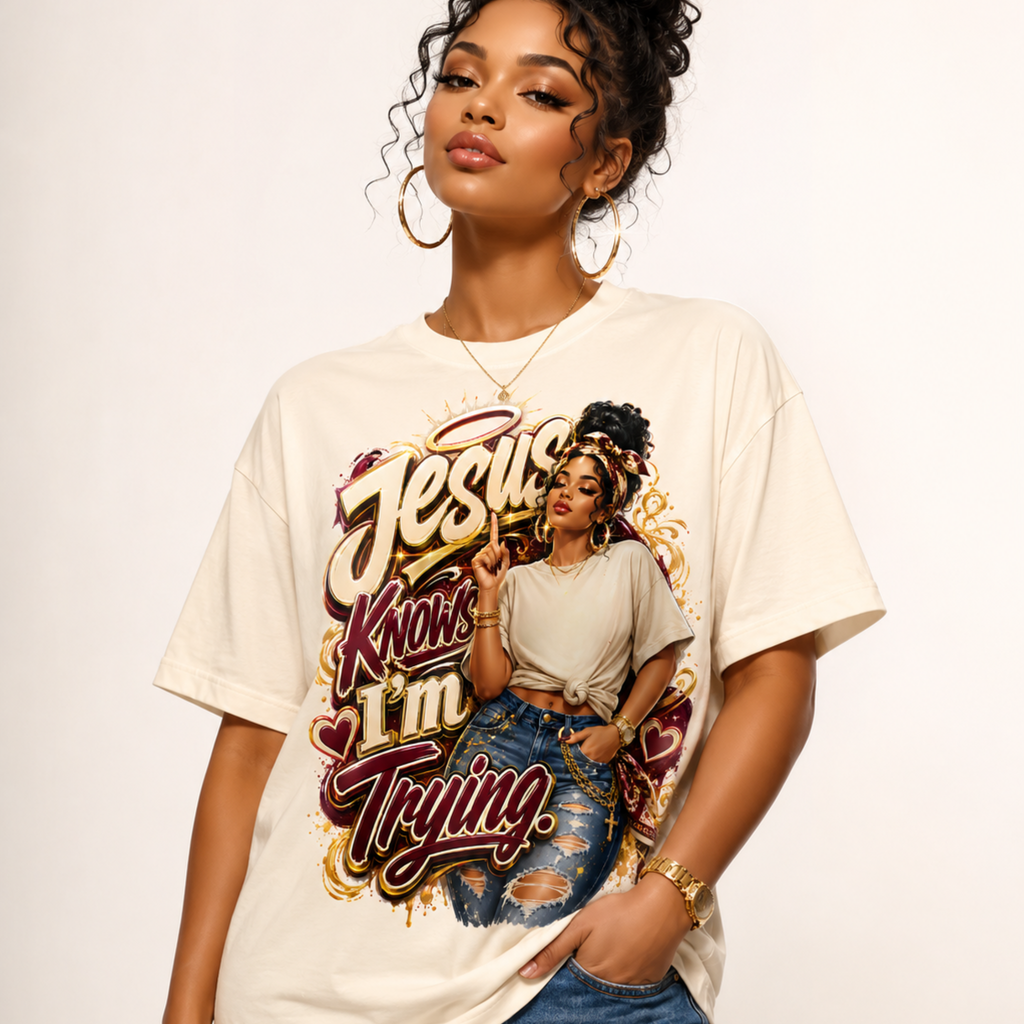 Jesus Knows I'm Trying T-Shirt