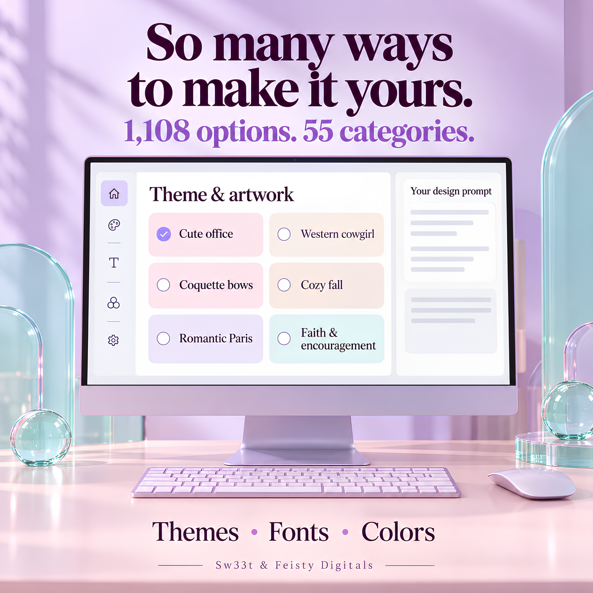 Notepad Prompt Builder | 1,100+ Design Options | Downloadable HTML Tool