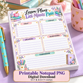 Lesson Plans & Last-Minute Panic | Printable Teacher Notepad PNG