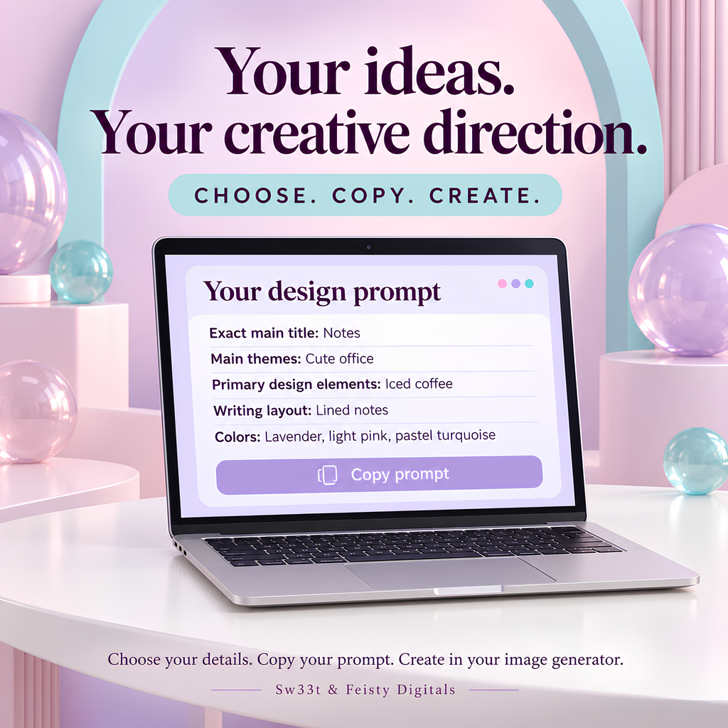 Notepad Prompt Builder | 1,100+ Design Options | Downloadable HTML Tool