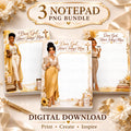 Dear God… Here’s Today’s Mess Notepad PNG Bundle | 3 Faith-Based Designs | Printable PNG