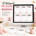 Sarcastic Office Notepad PNG Bundle, 10 Funny Work Checklist Designs, 5x7 Printable Notepad