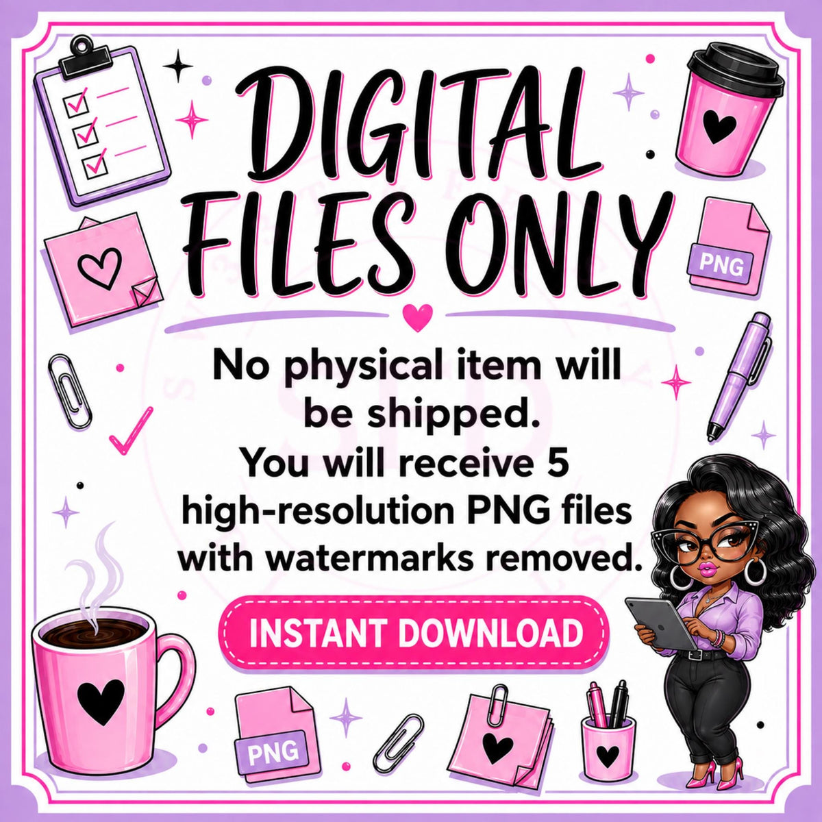 Per My Last Nerve – Sarcastic Office Notepad PNG Bundle | 5x7 Digital Download