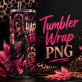 Happy Fall Y’all Tumbler Wrap PNG, Sarcastic Fall Sublimation Design, Leopard 20oz Skinny