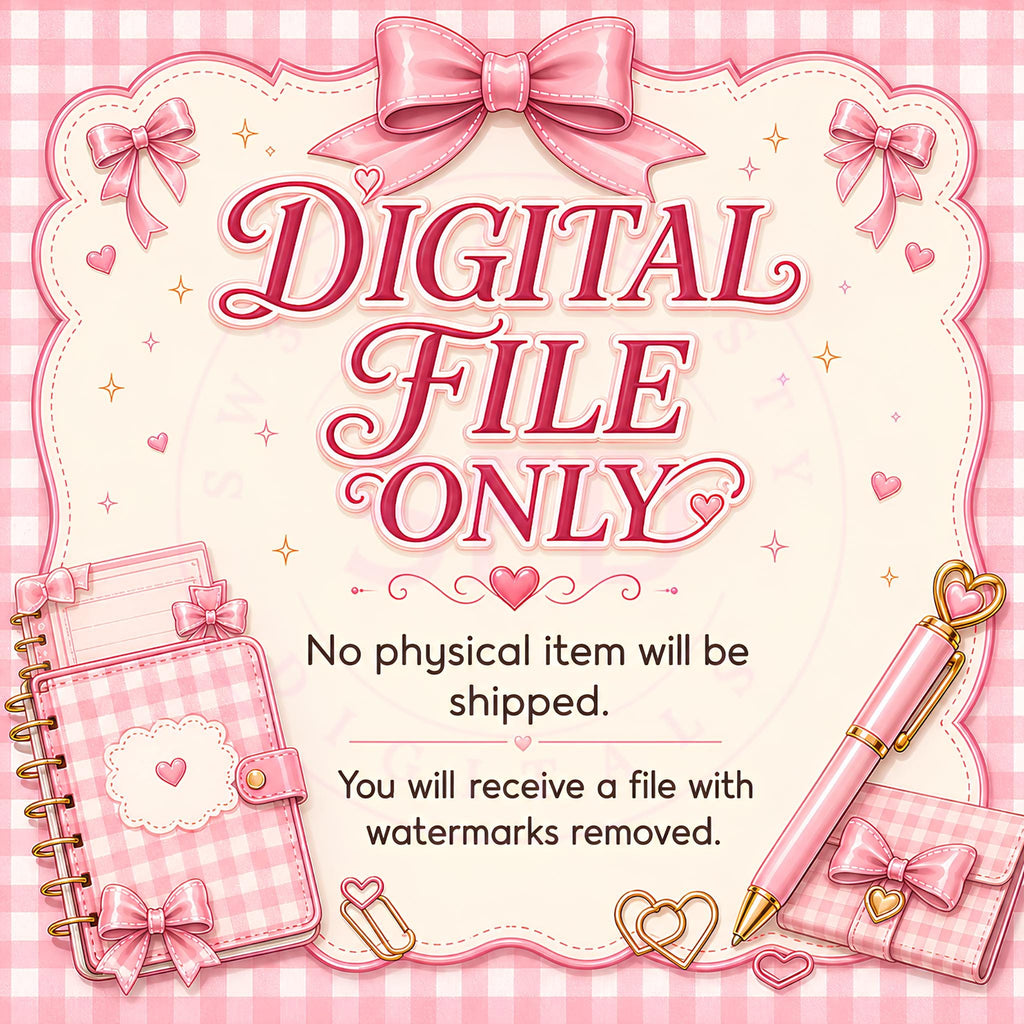 Things on My Pretty Little Agenda Notepad PNG | Pink Gingham Printable | Coquette Bow