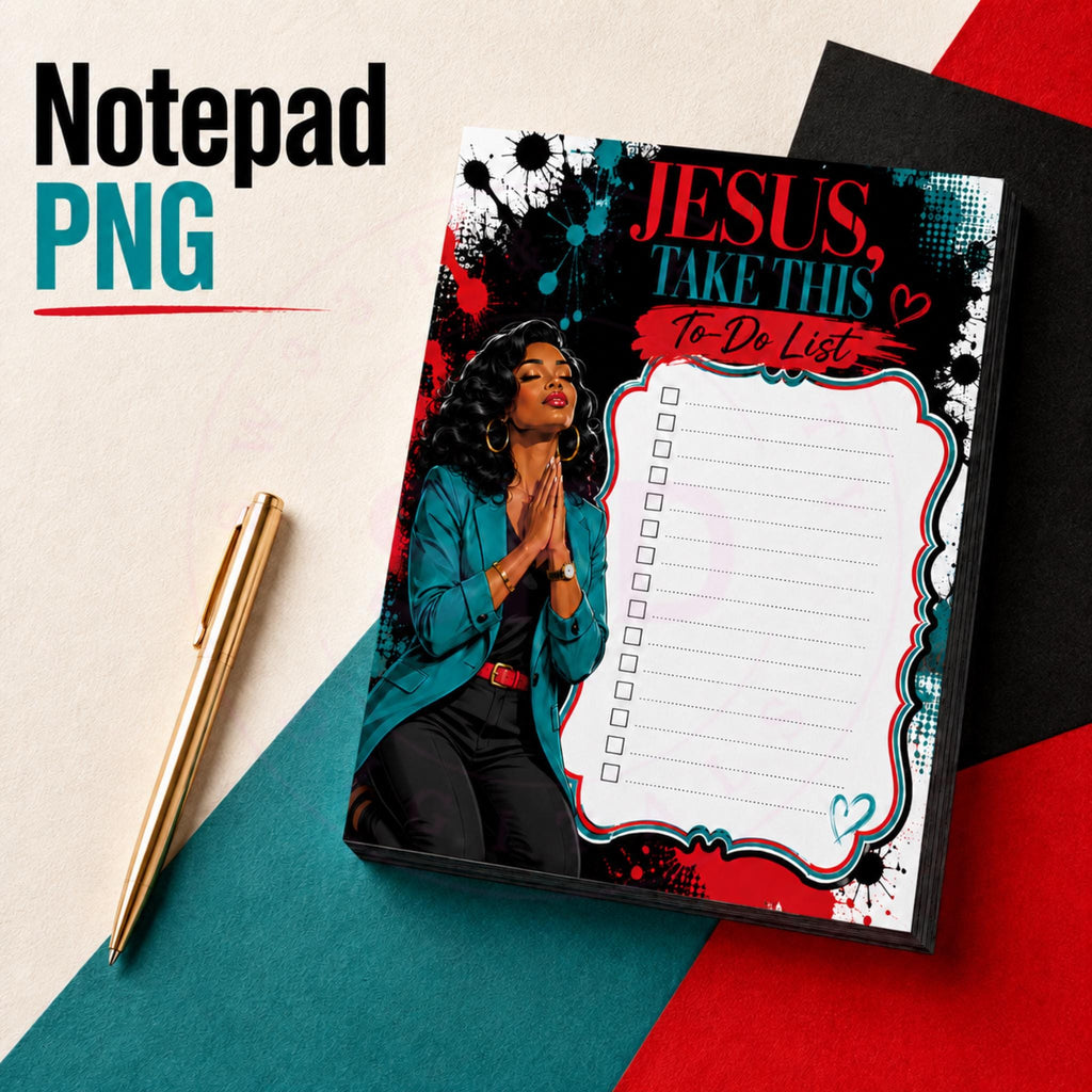 Jesus Take This To-Do List Notepad PNG | Faith-Based Funny Printable T ...